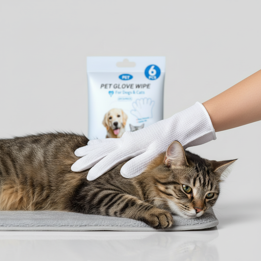 Effortless Cat Grooming with Rinse-Free Cleaning Gloves – Keep Your Feline Friend Fresh and Clean!