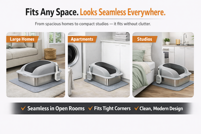 Premium Stainless Steel Litter Box – Odor-Resistant, Scratch-Resistant & Designed for a Cleaner Home