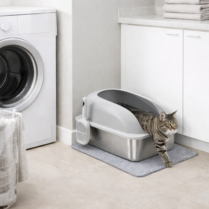 Premium Stainless Steel Litter Box – Odor-Resistant, Scratch-Resistant & Designed for a Cleaner Home