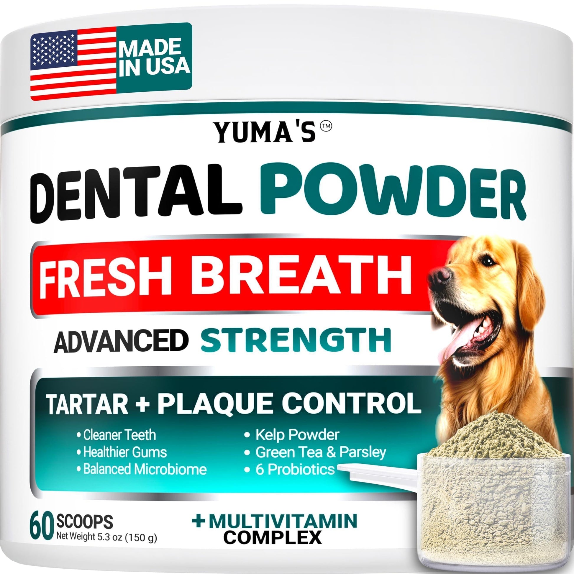Transform Your Dog's Smile: Powerful Dental Powder for Fresh Breath and Healthy Teeth - Tartar & Plaque Remover for All Breeds!