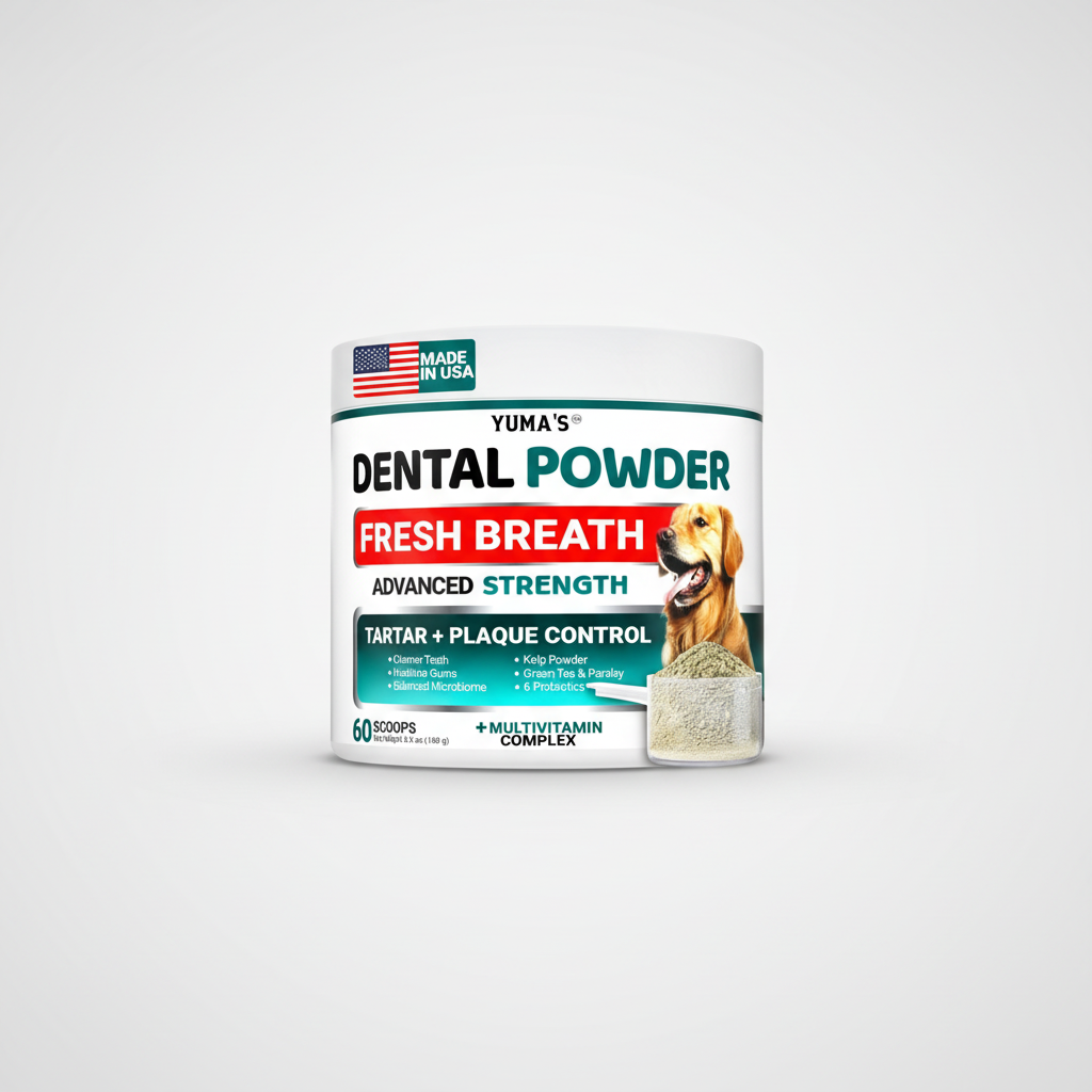 Transform Your Dog's Smile: Powerful Dental Powder for Fresh Breath and Healthy Teeth - Tartar & Plaque Remover for All Breeds!